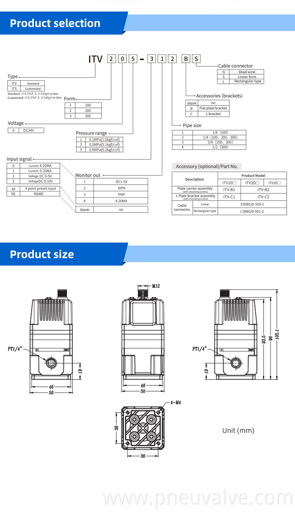 Pneumatic actuatros pneumatic regulator